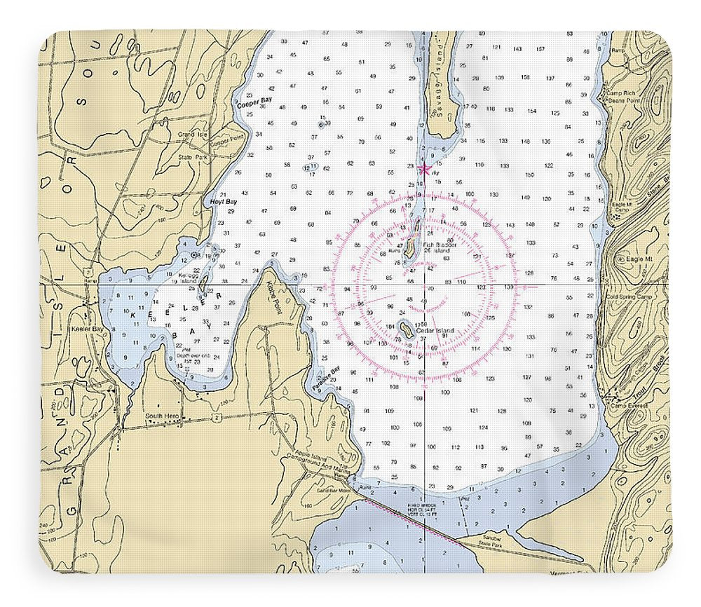 Keller Bay-lake Champlain  Nautical Chart - Blanket