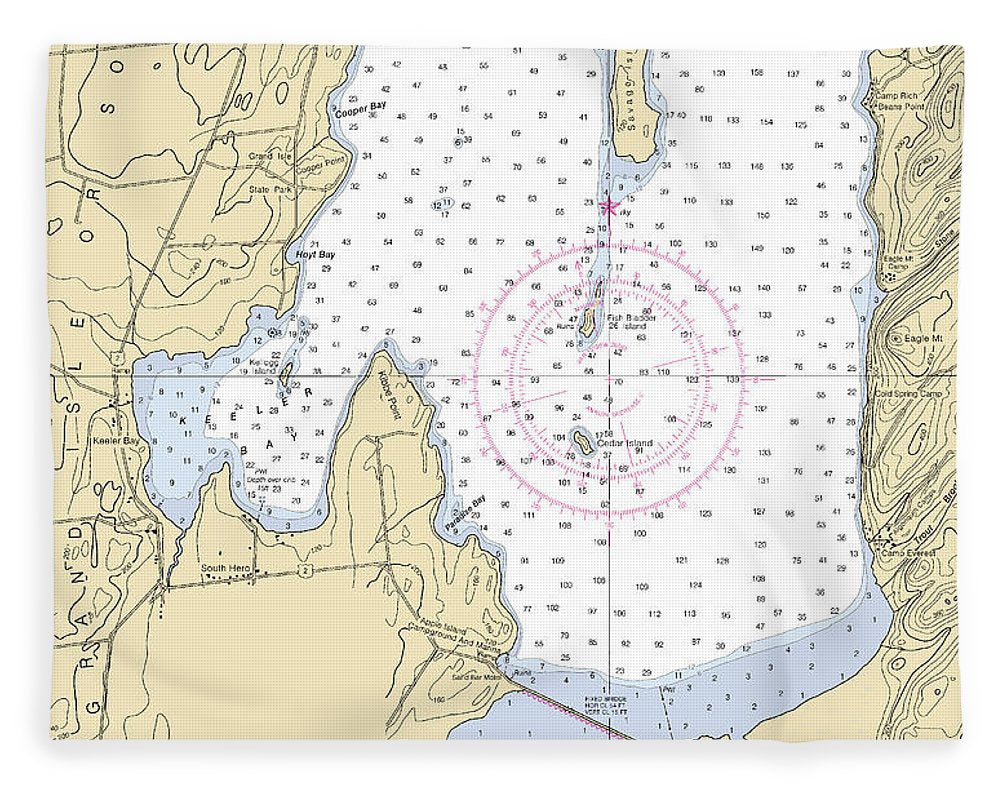 Keller Bay-lake Champlain  Nautical Chart - Blanket