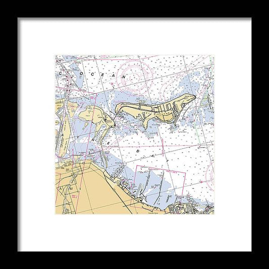 A beuatiful Framed Print of the Key Biscayne -Florida Nautical Chart _V2 by SeaKoast