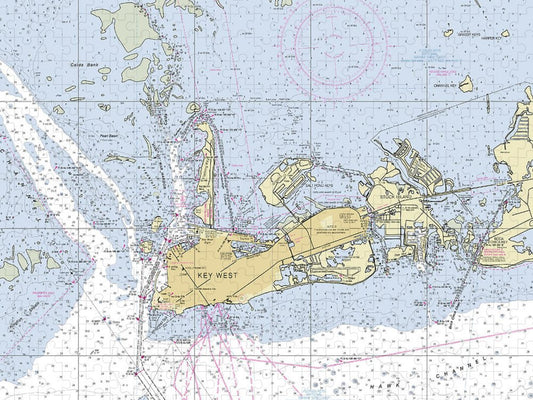 Key West Florida Nautical Chart Puzzle
