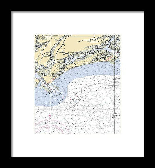 A beuatiful Framed Print of the Kiawah Island-South Carolina Nautical Chart by SeaKoast