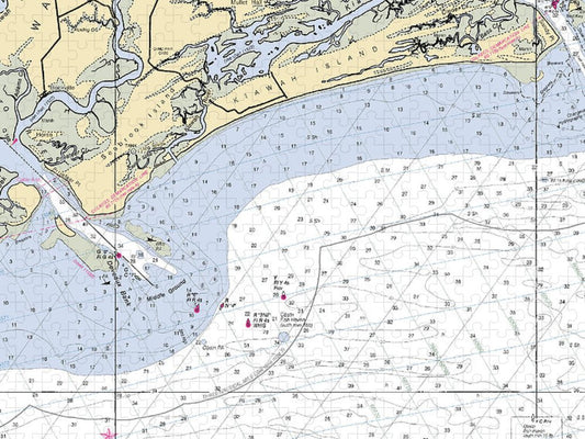 Kiawah Island South Carolina Nautical Chart Puzzle