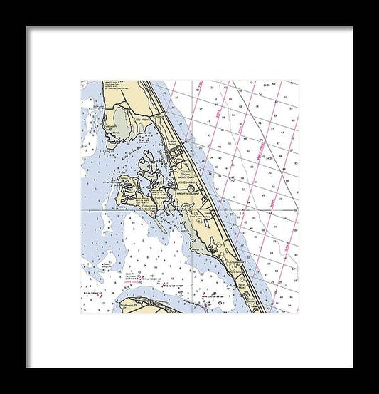A beuatiful Framed Print of the Kill Devil Hills-North Carolina Nautical Chart by SeaKoast