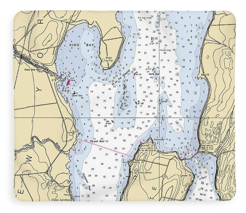 King Bay-lake Champlain  Nautical Chart - Blanket