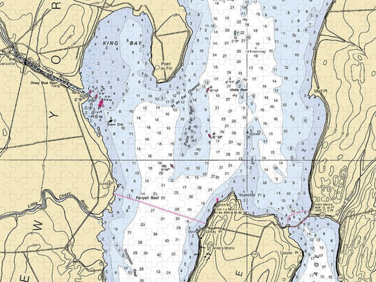 King Bay Lake Champlain  Nautical Chart Puzzle