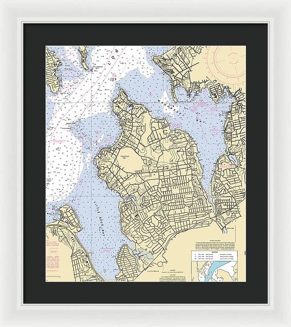 Kings Point-new York Nautical Chart - Framed Print