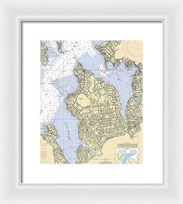 Kings Point-new York Nautical Chart - Framed Print