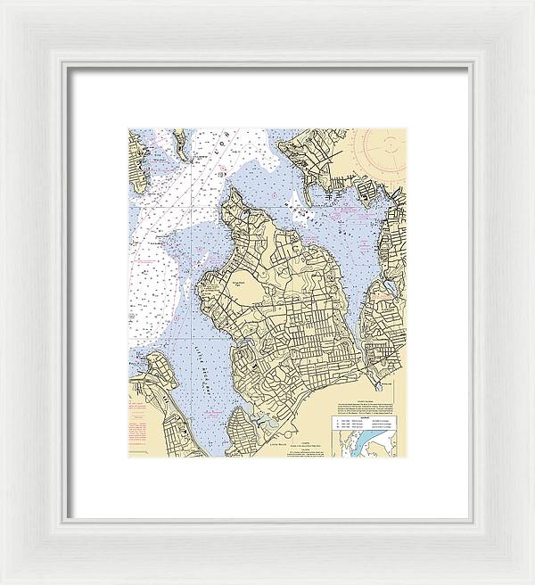 Kings Point-new York Nautical Chart - Framed Print