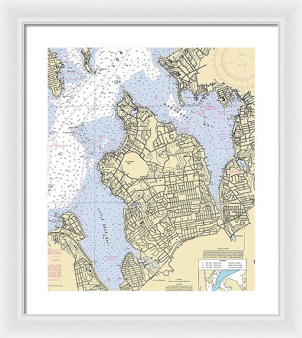 Kings Point-new York Nautical Chart - Framed Print