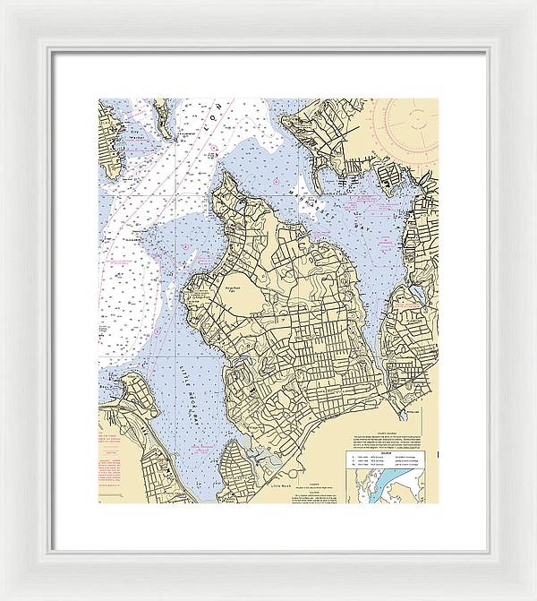 Kings Point-new York Nautical Chart - Framed Print