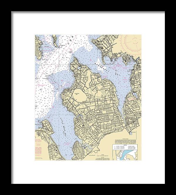 Kings Point-new York Nautical Chart - Framed Print