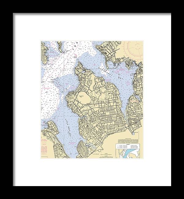 A beuatiful Framed Print of the Kings Point-New York Nautical Chart by SeaKoast