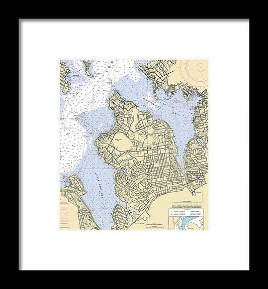 A beuatiful Framed Print of the Kings Point-New York Nautical Chart by SeaKoast