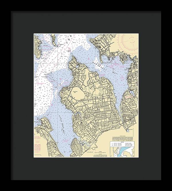 Kings Point-new York Nautical Chart - Framed Print