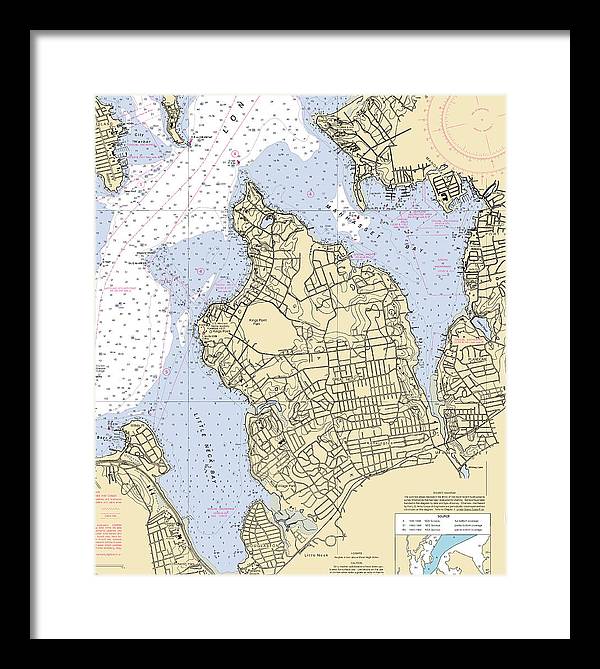 Kings Point-new York Nautical Chart - Framed Print