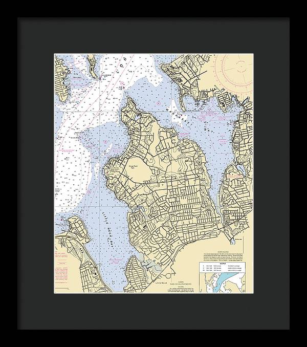 Kings Point-new York Nautical Chart - Framed Print