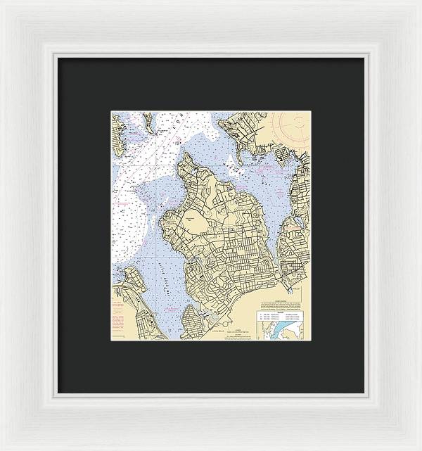 Kings Point-new York Nautical Chart - Framed Print