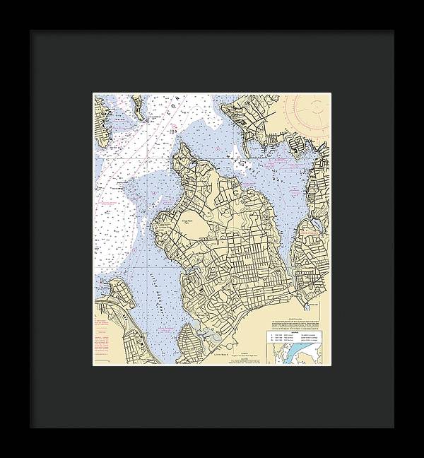 Kings Point-new York Nautical Chart - Framed Print