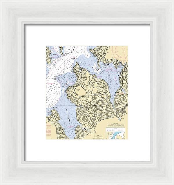 Kings Point-new York Nautical Chart - Framed Print