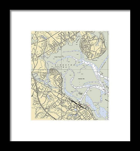 A beuatiful Framed Print of the Kingston Bay-Massachusetts Nautical Chart by SeaKoast