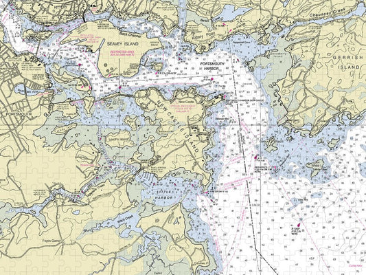 Kittery Maine Nautical Chart Puzzle