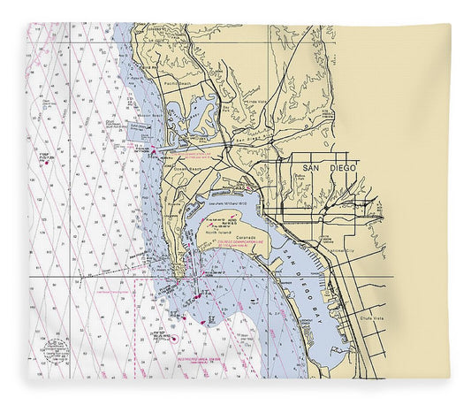 La Jolla  California Nautical Chart _V6 Blanket