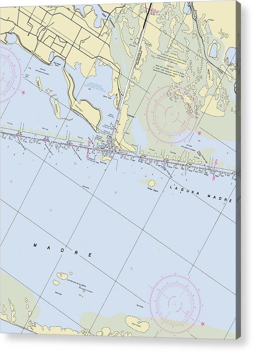 Laguna Madre Texas Nautical Chart  Acrylic Print
