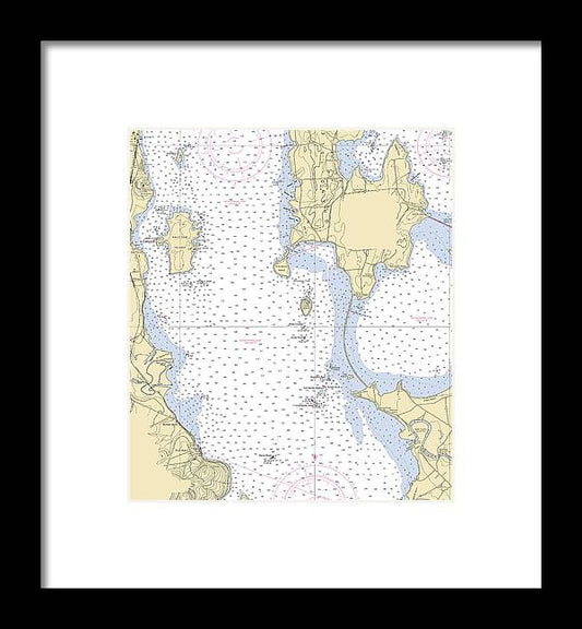 A beuatiful Framed Print of the Lake Champlain -Lake Champlain  Nautical Chart _V2 by SeaKoast