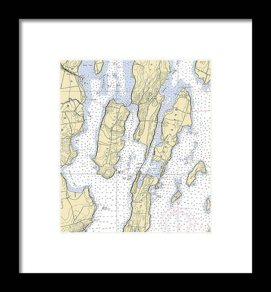 A beuatiful Framed Print of the Lake Champlain -Lake Champlain  Nautical Chart _V4 by SeaKoast