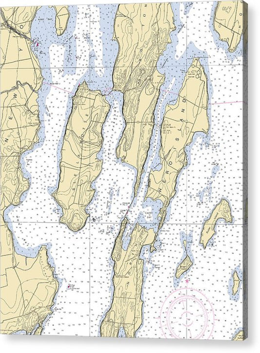 Lake Champlain -Lake Champlain  Nautical Chart _V4  Acrylic Print