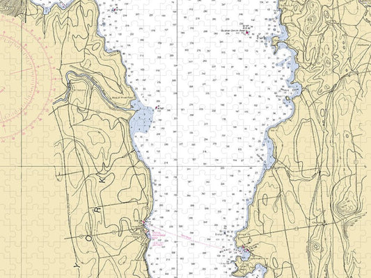 Lake Champlain Split Rock Point Lake Champlain  Nautical Chart Puzzle