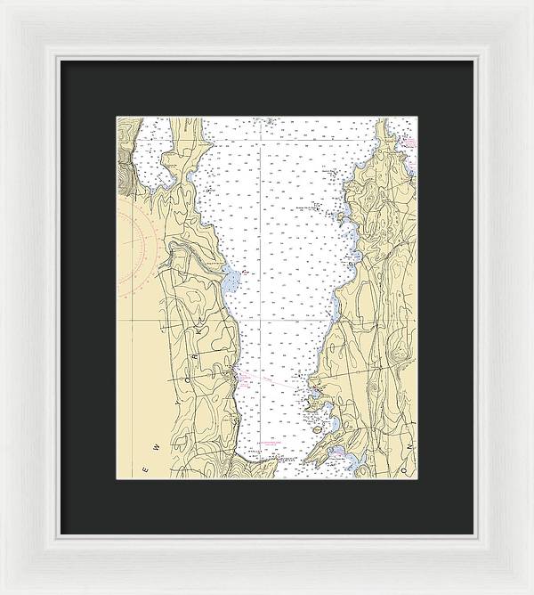 Lake Champlain Split Rock Point-lake Champlain  Nautical Chart - Framed Print