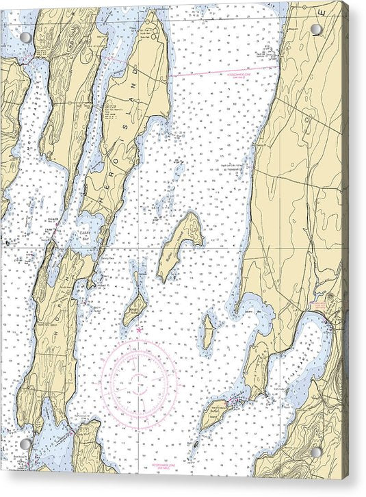 Lake Champlain St Albans Bay-lake Champlain  Nautical Chart - Acrylic Print