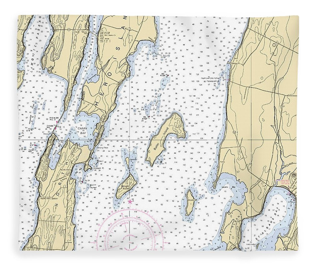 Lake Champlain St Albans Bay Lake Champlain  Nautical Chart Blanket