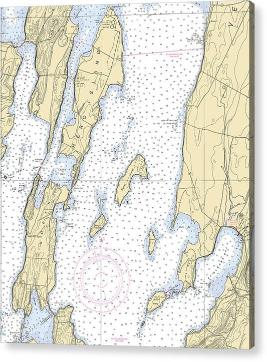 Lake Champlain St Albans Bay-Lake Champlain  Nautical Chart  Acrylic Print