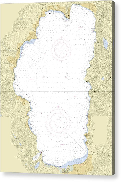 Lake Tahoe California Nautical Chart  Acrylic Print