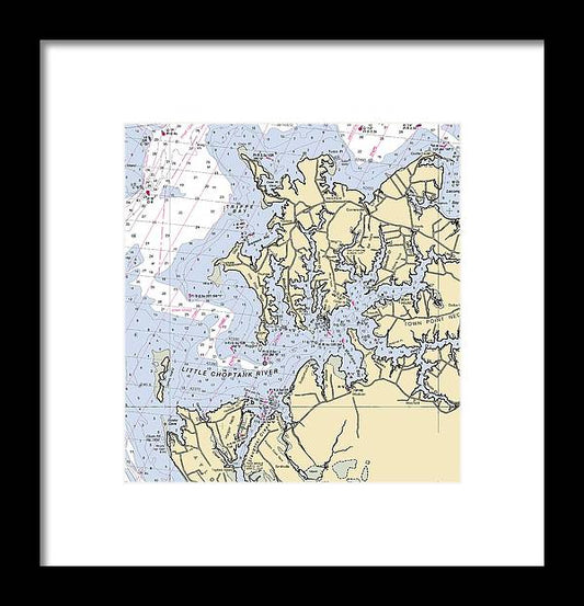 A beuatiful Framed Print of the Little Choptank River-Maryland Nautical Chart by SeaKoast