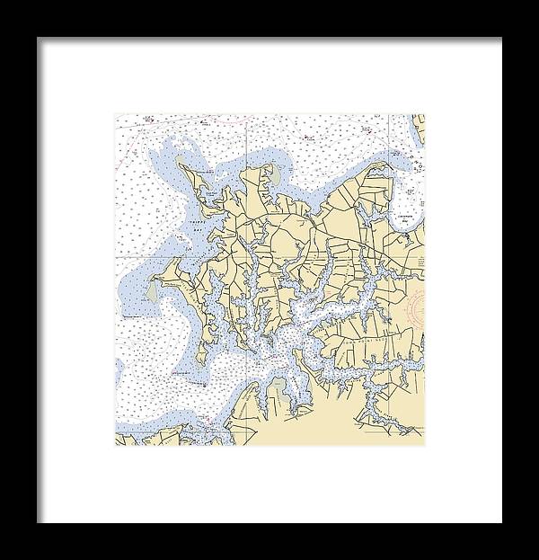 A beuatiful Framed Print of the Little Choptank River -Maryland Nautical Chart _V2 by SeaKoast