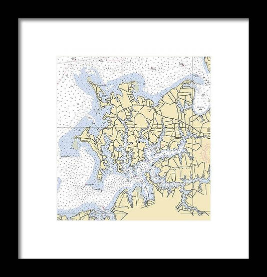 A beuatiful Framed Print of the Little Choptank River -Maryland Nautical Chart _V2 by SeaKoast