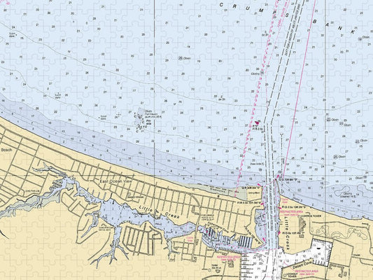 Little Creek Virginia Nautical Chart Puzzle