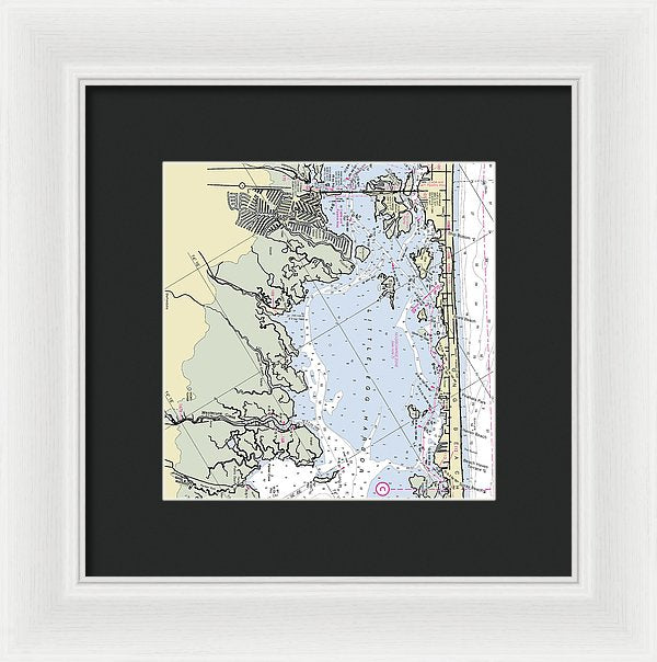 Little Egg Harbor New Jersey Nautical Chart - Framed Print