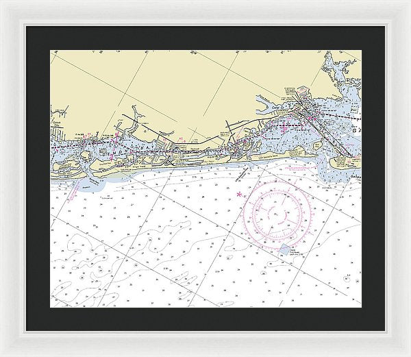 Little Gasparilla Island Florida Nautical Chart - Framed Print