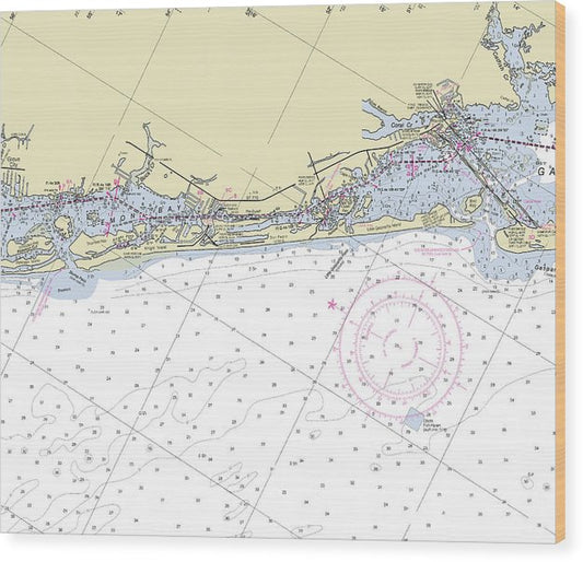 Little Gasparilla Island Florida Nautical Chart Wood Print