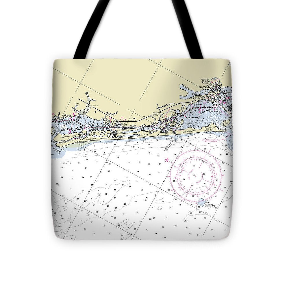 Little Gasparilla Island Florida Nautical Chart - Tote Bag