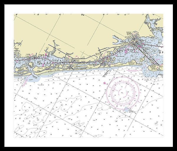 Little Gasparilla Island Florida Nautical Chart - Framed Print