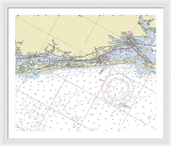 Little Gasparilla Island Florida Nautical Chart - Framed Print