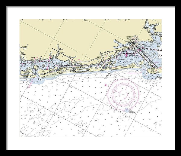 Little Gasparilla Island Florida Nautical Chart - Framed Print