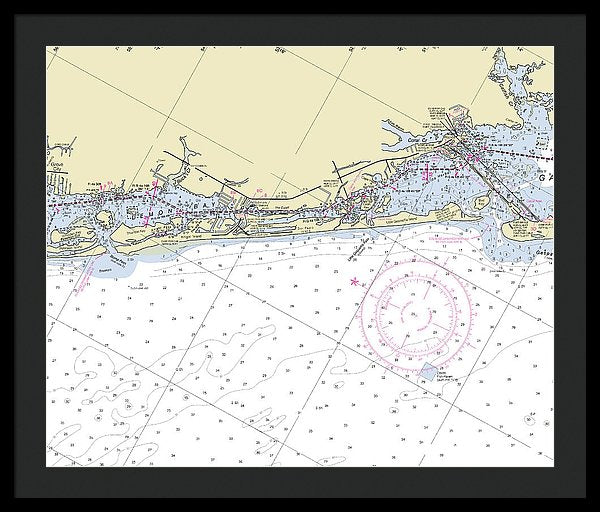 Little Gasparilla Island Florida Nautical Chart - Framed Print