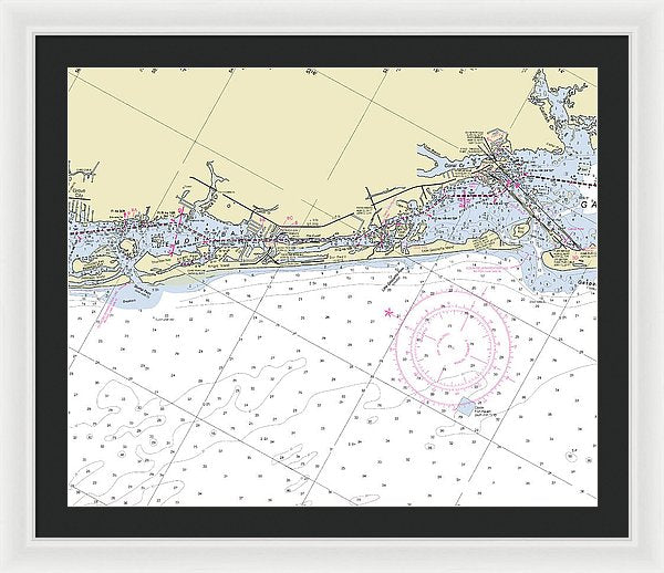 Little Gasparilla Island Florida Nautical Chart - Framed Print