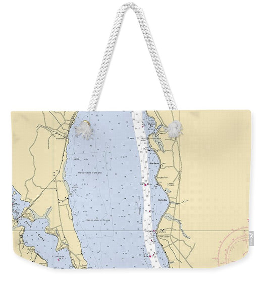 Liverpool Point-maryland Nautical Chart - Weekender Tote Bag